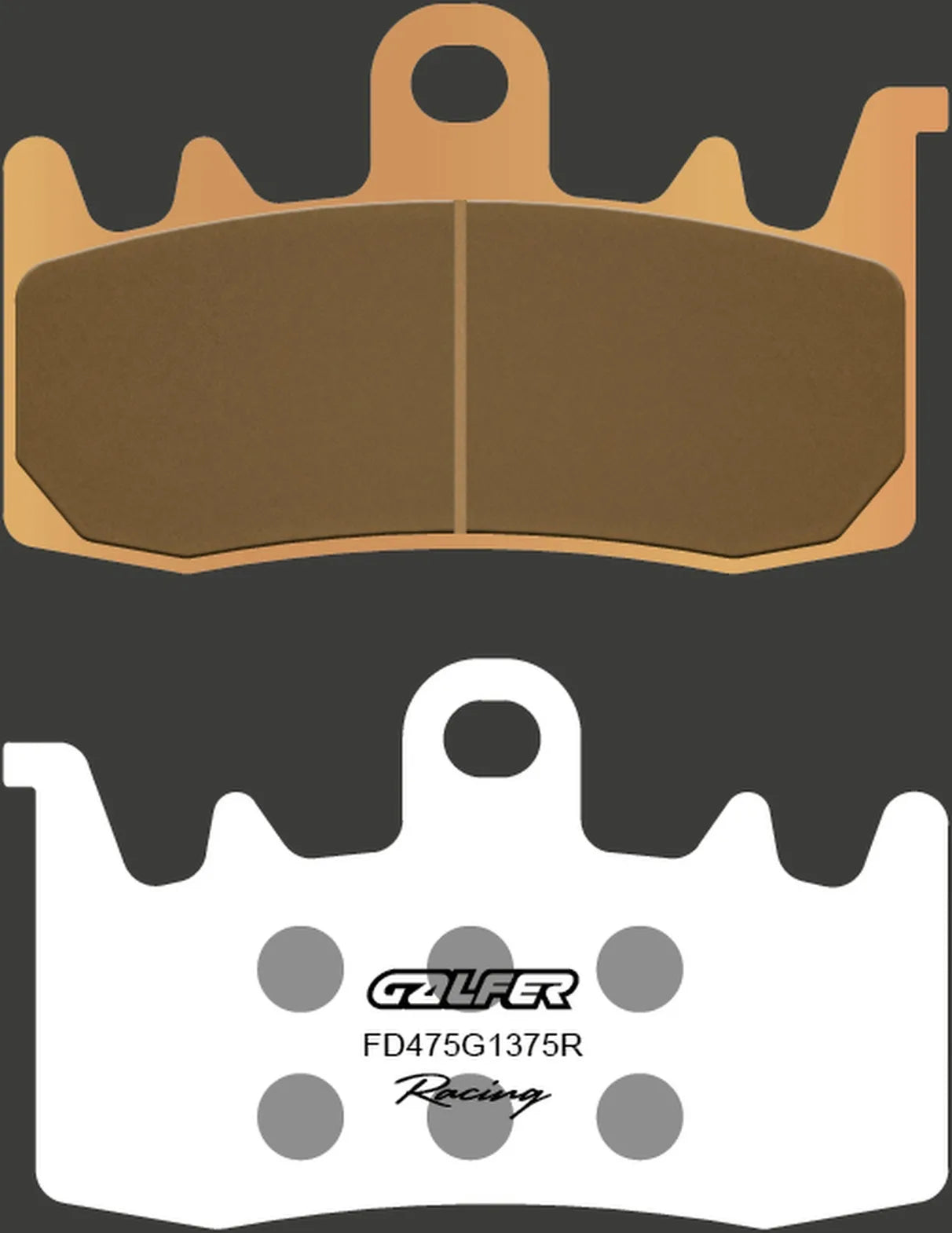 Front Sintered Sport Racing Brake Pads - Galfer Compatible With Keeway Dark Flag 500 (2022)