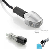 Turn Signal Led Bar-End + Mirror Kit Eccentrico D13,5-18 Rizoma Sguardo Chrome
