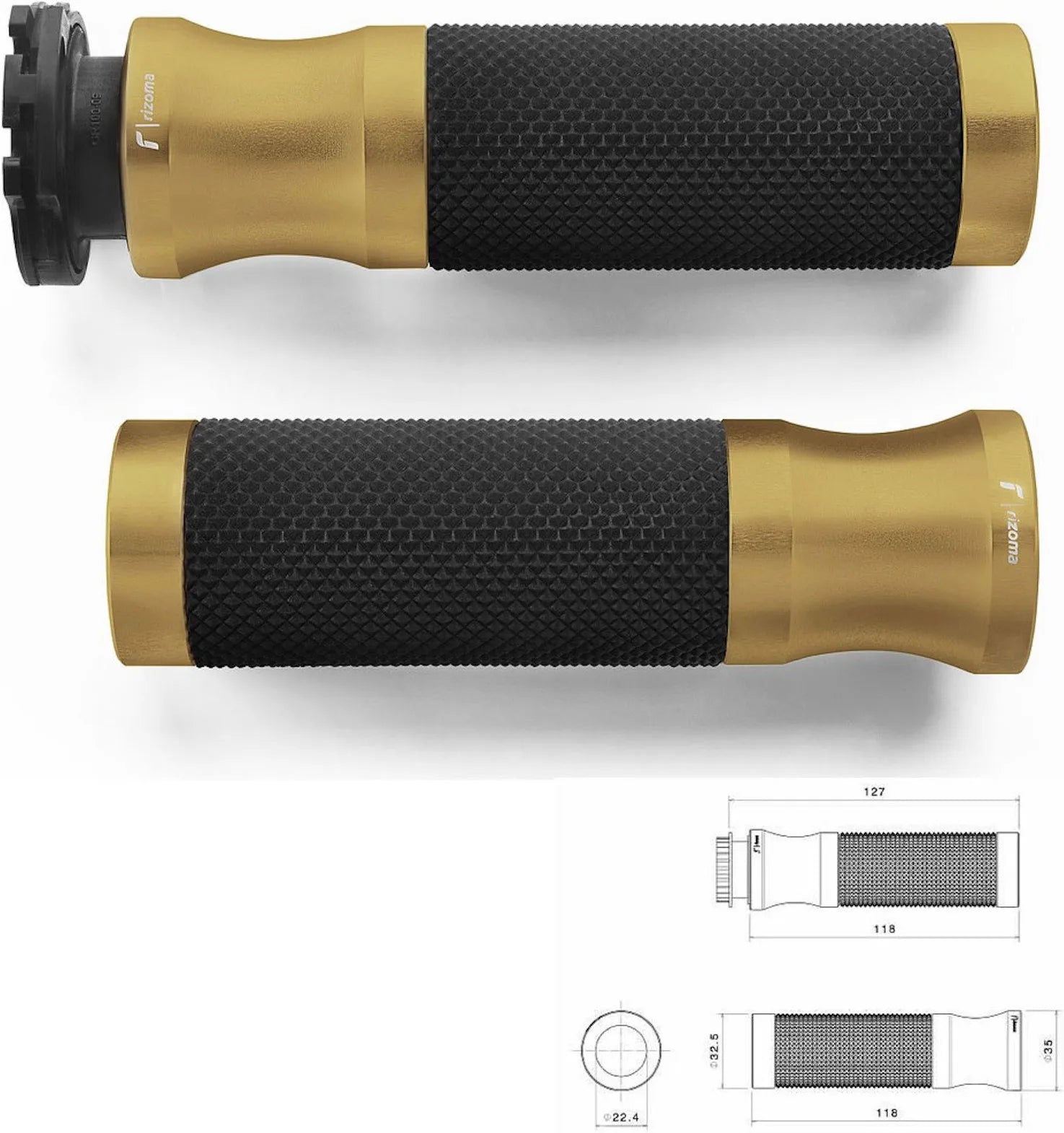 Knobs Ø22 Sport - Rizoma Compatible With Suzuki V-Strom 1000 Xt (2017-2019)