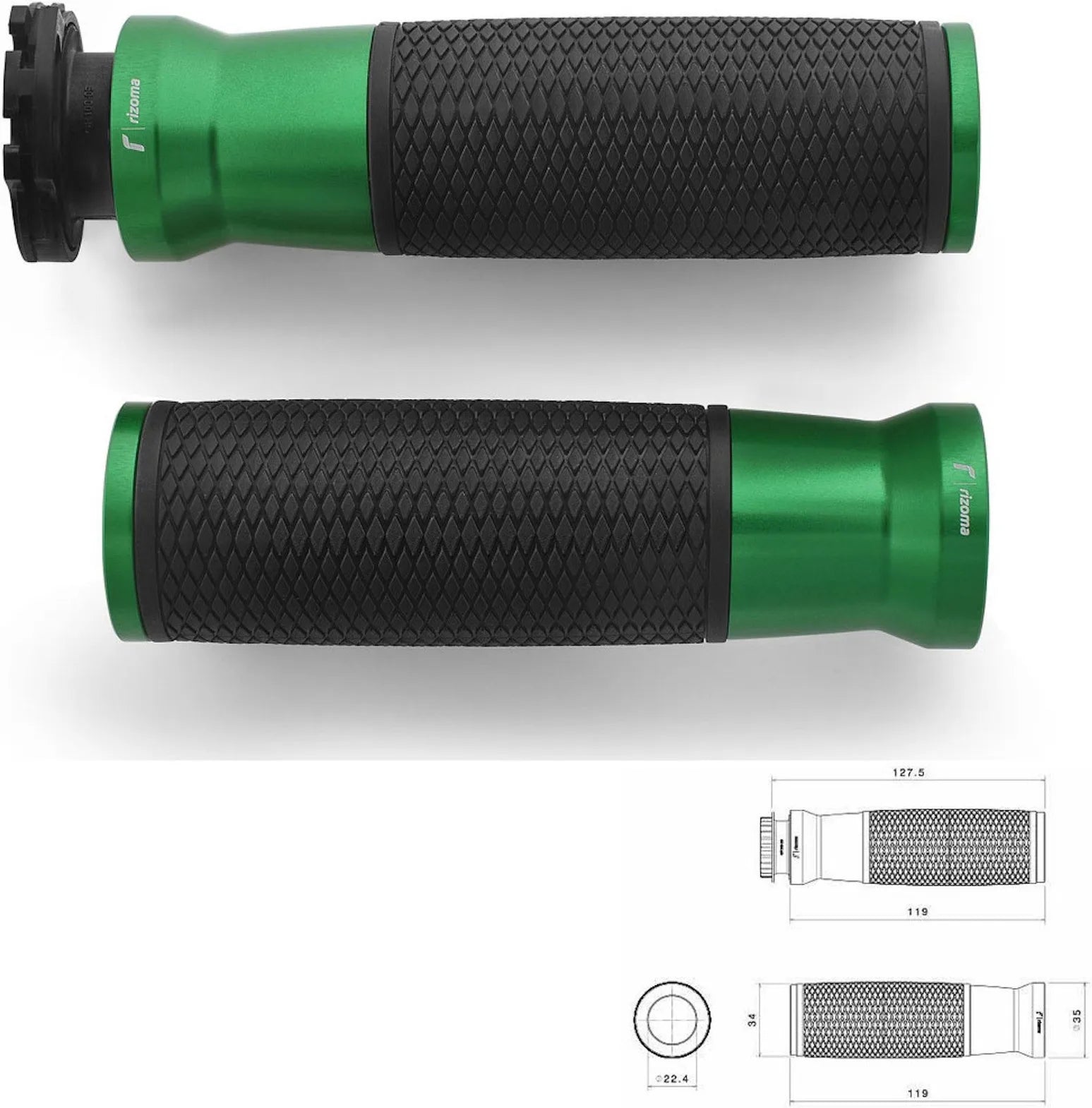 Knobs Ø22 Urlo - Rizoma Compatible With Suzuki V-Strom 1000 Xt (2017-2019)