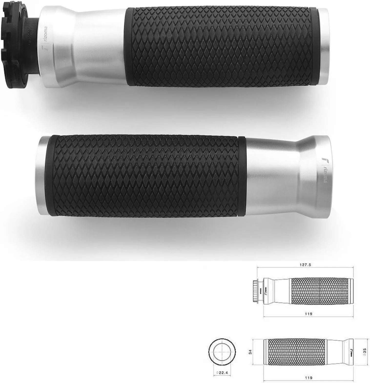 Knobs Ø22 Sport - Rizoma Compatible With Suzuki Gsx-S 750 Abs (2018-2019)