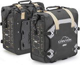 Monokey Canyon Black Side Bags - 70 Lt Canyon Nylon - Givi Compatible With Bmw F 700 Gs (2013-2017)