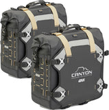 Monokey Cam-Side Canyon Black Side Bags - 60 Lt Canyon Nylon - Givi Compatible With Honda Crf 1000 L Africa Twin Adventure Sports (2018-2019)
