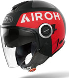 Urban Motorcycle Helmet Airoh Helyos - He611 Thermoplastic Hrt Matte Black Color Size Xxl