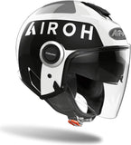 Urban Motorcycle Helmet Airoh Helyos - He614 Thermoplastic Hrt Gloss White Color Size Xxl