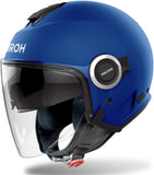 Urban Motorcycle Helmet Airoh Helyos - He619 Thermoplastic Hrt Matte Blue Color Size L