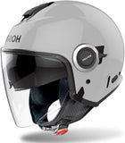 Urban Motorcycle Helmet Airoh Helyos - He681 Thermoplastic Hrt Concrete Grey Gloss Color Size Xs