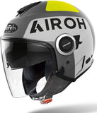 Urban Motorcycle Helmet Airoh Helyos - He699 Thermoplastic Hrt Dark Grey Gloss Color Size Xs