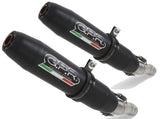 Exhaust Tip With Noise Certification Deeptone Cafe Racer Black Stainless Steel - Gpr Compatible With Bmw R 90 (1973-1976)