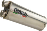 Exhaust Tip With Noise Certification Furore Nero Stainless Steel - Gpr Compatible With Honda Crf 1000 L Africa Twin Adventure Sports (2018-2020)