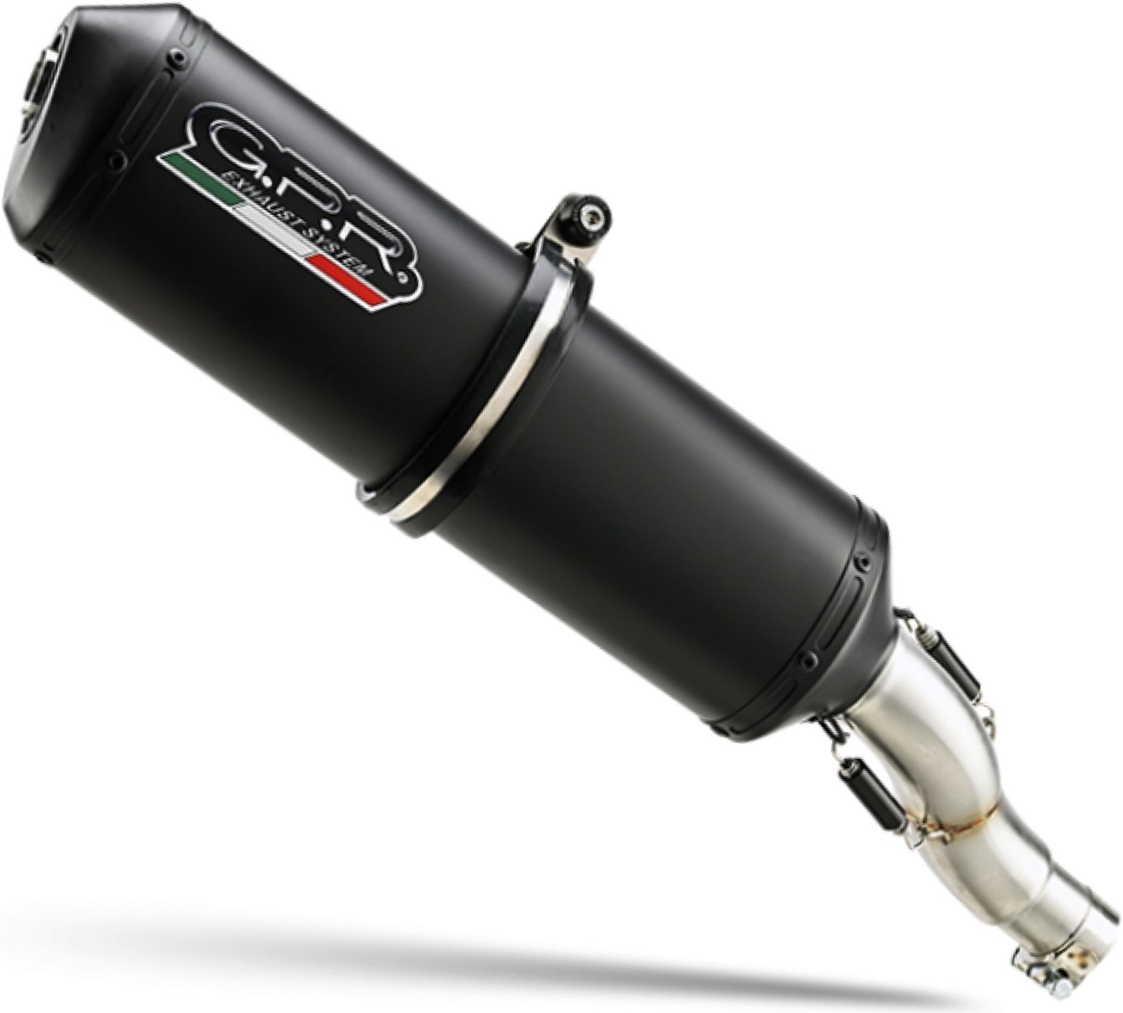 Complete Catalytic Exhaust System With Sound Certification Ghisa Black Stainless Steel - Gpr Compatible With Bmw G 650 X - Country - Challenge (2006-2012)