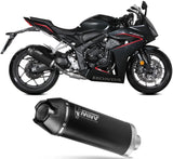 Complete Non-Catalytic Exhaust System With Sound Certification Ak-1 Steel Black Carbon Fiber End Cap - Mivv Compatible With Honda Cbr 650 R (2024-2026)