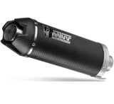 Complete Catalytic Exhaust System With Sound Certification Ak-1 Steel Black Carbon Fiber End Cap - Mivv Compatible With Yamaha Fz-09 (2025-2026)