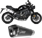 Complete Catalytic Exhaust System With Sound Certification Delta Race Steel Black Carbon Fiber End Cap - Mivv Compatible With Yamaha Xsr 900 - Gp (2022-2026)