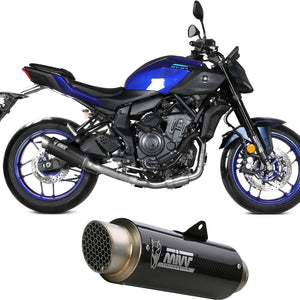Complete Catalytic Exhaust System With Sound Certification Gppro Carbon - Mivv Compatible With Yamaha Mt-07 (2025-2026)