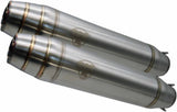 Exhaust Tip With Noise Certification Deeptone Cafe Racer Stainless Steel - Gpr Compatible With Suzuki Gn 250 (1994-1998)