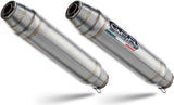 Dual Exhaust System With Sound Certification Furore Aluminium Black - Gpr Compatible With Honda Cb 900 F (2002-2005)
