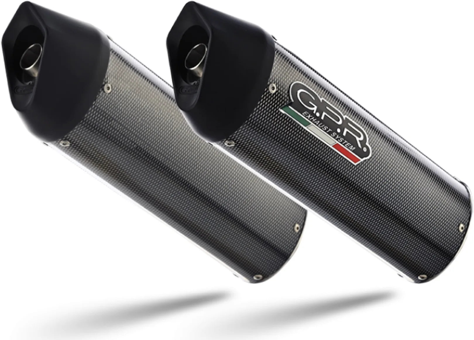 Dual Exhaust System With Sound Certification Furore Carbon Look - Gpr Compatible With Ducati Monster 400 (1993-2003)