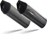 Dual Exhaust System With Sound Certification Furore Carbon Look - Gpr Compatible With Ducati Monster 400 (1993-2003)