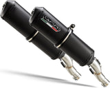 Dual Catalytic Exhaust Tips With Sound Certification Ghisa Black Stainless Steel - Gpr Compatible With Yamaha Bt 1100 Bulldog (2002-2007)