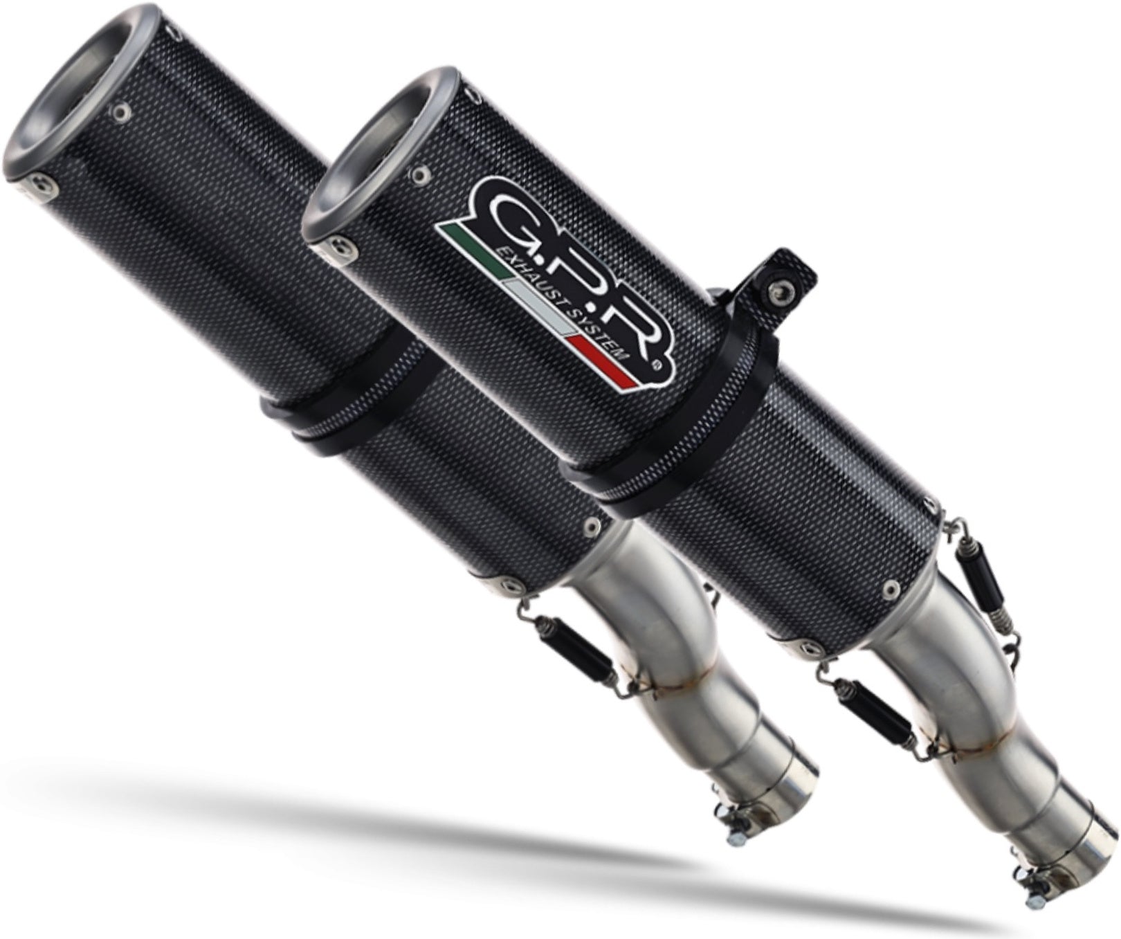 Dual Exhaust System With Sound Certification M3 Carbon Look - Gpr Compatible With Triumph Speed Triple 1050 (2011-2015)