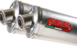 Dual Exhaust System With Sound Certification Oval Titanium - Gpr Compatible With Moto Morini Corsaro 1200 (2005-2011)