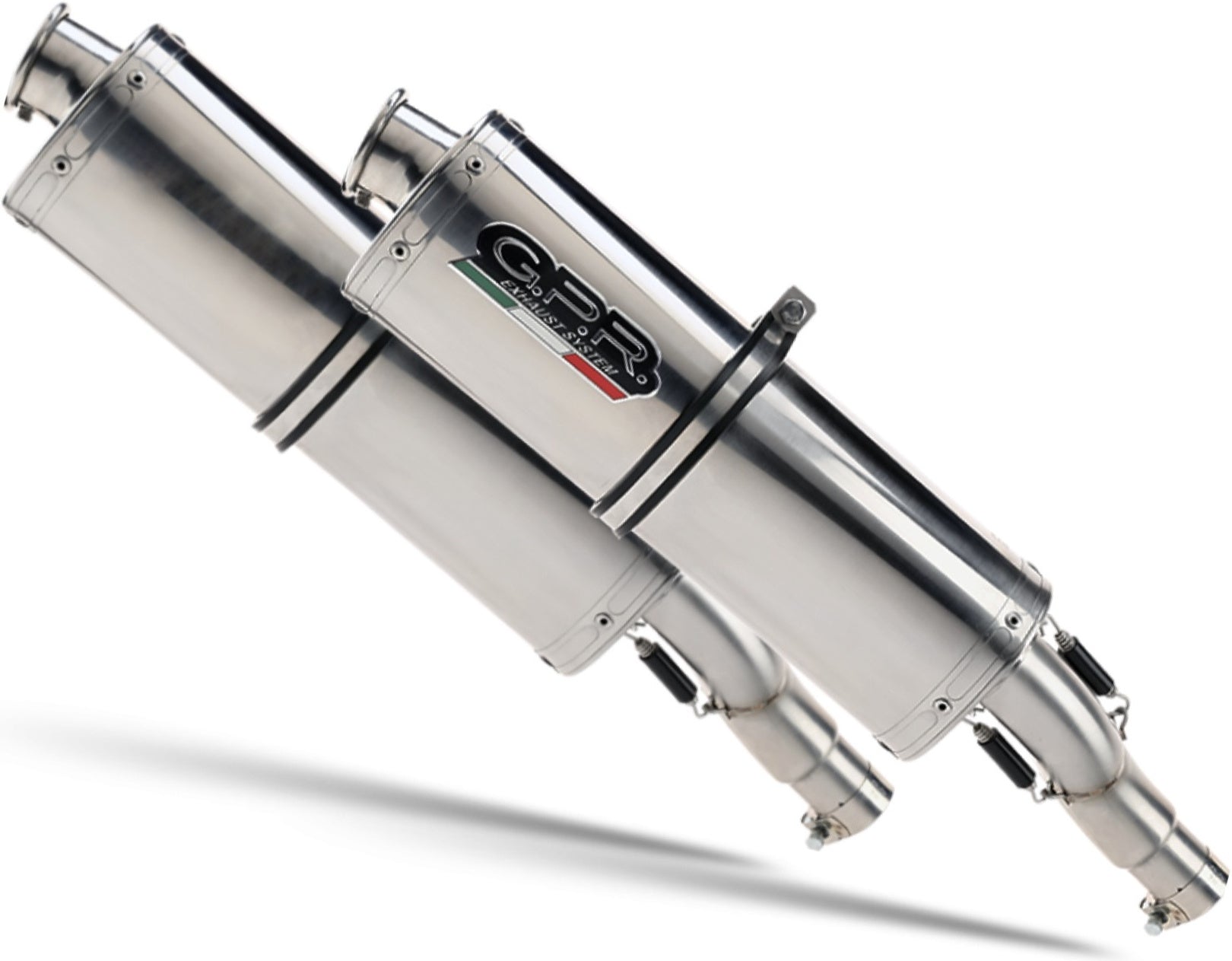 Dual Exhaust System With Sound Certification Trioval Stainless Steel - Gpr Compatible With Cagiva Raptor 1000 (2000-2003)