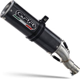 Exhaust Tip With Noise Certification Furore Aluminium Black - Gpr Compatible With Honda Cb 500 F (2019-2020)