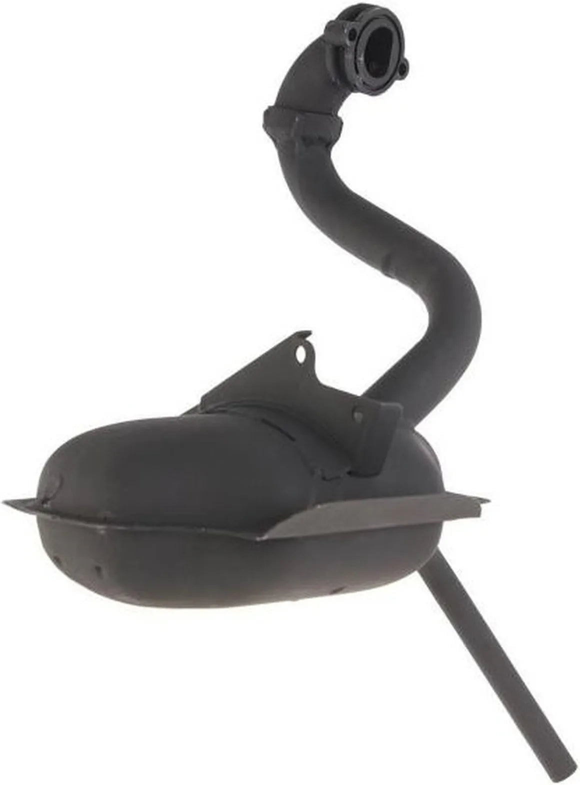 Complete Catalytic Exhaust System With Sound Certification Sito Stainless Steel - Leovince Compatible With Piaggio Ape 601 Flat Shape