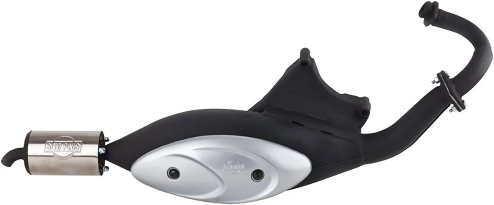 Complete Catalytic Exhaust System With Sound Certification Sitoplus Stainless Steel - Leovince Compatible With Gilera Runner 50 (1997-2000)