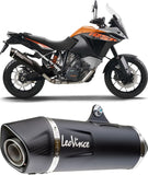Exhaust Tip With Noise Certification Lv-12 R Steel Black Carbon Fiber End Cap - Leovince Compatible With Honda Crf 1100 L Africa Twin Dct (2024-2026)