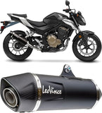 Exhaust Tip With Noise Certification Lv-12 R Steel Black Carbon Fiber End Cap - Leovince Compatible With Honda Crf 1100 L Africa Twin (2024-2026)