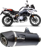 Exhaust Tip With Noise Certification Nero Stainless Steel Carbon Fiber End Cap - Leovince Compatible With Bmw F 750 Gs (2018-2024)