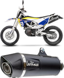 Exhaust Tip With Noise Certification Nero Stainless Steel Carbon Fiber End Cap - Leovince Compatible With Husqvarna 701 Supermoto (2017-2020)