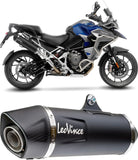 Exhaust Tip With Noise Certification Nero Stainless Steel Carbon Fiber End Cap - Leovince Compatible With Triumph Tiger 1200 Gt Pro (2022-2024)