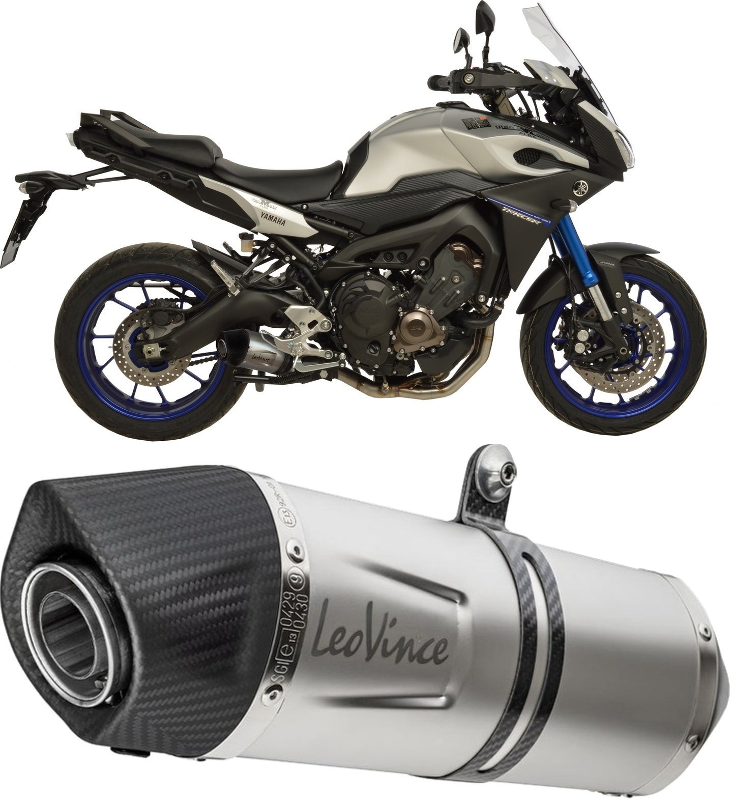 Complete Catalytic Exhaust System With Sound Certification Sito Stainless Steel - Leovince Compatible With Kymco Super 8 50 2T (2009-2012)