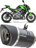 Exhaust Tip With Noise Certification Lv Pro Carbon Fiber Carbon Fiber End Cap - Leovince Compatible With Kawasaki Z 900 A2 (2018-2024)