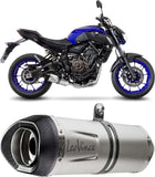 Complete Catalytic Exhaust System With Sound Certification Lv One Evo Stainless Steel Carbon Fiber End Cap - Leovince Compatible With Yamaha Tracer 700 Gt (2019-2020)