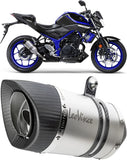 Exhaust Tip With Noise Certification Lv Pro Stainless Steel Carbon Fiber End Cap - Leovince Compatible With Yamaha Mt-03 (2018-2019)