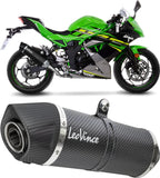 Exhaust Tip With Noise Certification Lv One Evo Carbon Fiber Carbon Fiber End Cap - Leovince Compatible With Kawasaki Z 125 (2019-2024)