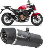 Exhaust Tip With Noise Certification Lv One Evo Carbon Fiber Carbon Fiber End Cap - Leovince Compatible With Honda Cb 500 F (2019-2023)