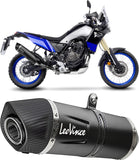 Exhaust Tip With Noise Certification Lv One Evo Steel Black Carbon Fiber End Cap - Leovince Compatible With Yamaha Ténéré 700 Explore (2021-2024)