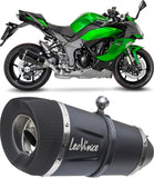 Exhaust Tip With Noise Certification Lv-14 R Steel Black Carbon Fiber End Cap - Leovince Compatible With Kawasaki Z 500 - Se (2024-2026)