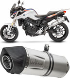 Exhaust Tip With Noise Certification Lv One Evo Stainless Steel Carbon Fiber End Cap - Leovince Compatible With Bmw F 800 R (2017-2020)