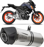 Complete Catalytic Exhaust System With Sound Certification Lv One Evo Stainless Steel Carbon Fiber End Cap - Leovince Compatible With Yamaha Xsr 125 (2021-2024)