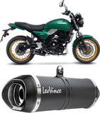 Complete Catalytic Exhaust System With Sound Certification Lv One Evo Carbon Fiber Carbon Fiber End Cap - Leovince Compatible With Kawasaki Versys 650 (2021-2024)
