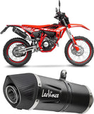 Exhaust Tip With Noise Certification Lv One Evo Steel Black Carbon Fiber End Cap - Leovince Compatible With Beta Rr 4T 125 Lc (2025-2026)
