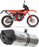 Exhaust Tip With Noise Certification Lv One Evo Stainless Steel Carbon Fiber End Cap - Leovince Compatible With Beta Rr 125 Motard Lc 4T (2025-2026)