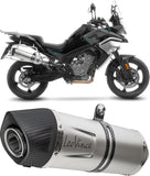 Exhaust Tip With Noise Certification Lv One Evo Stainless Steel Carbon Fiber End Cap - Leovince Compatible With Husqvarna Norden 901 (2022-2026)