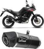 Exhaust Tip With Noise Certification Lv One Evo Steel Black Carbon Fiber End Cap - Leovince Compatible With Honda Xl 750 Transalp Urban (2023-2024)